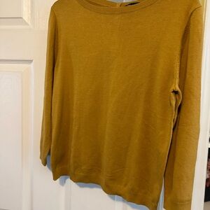 Ann Taylor Mustard Crew Neck Sweater